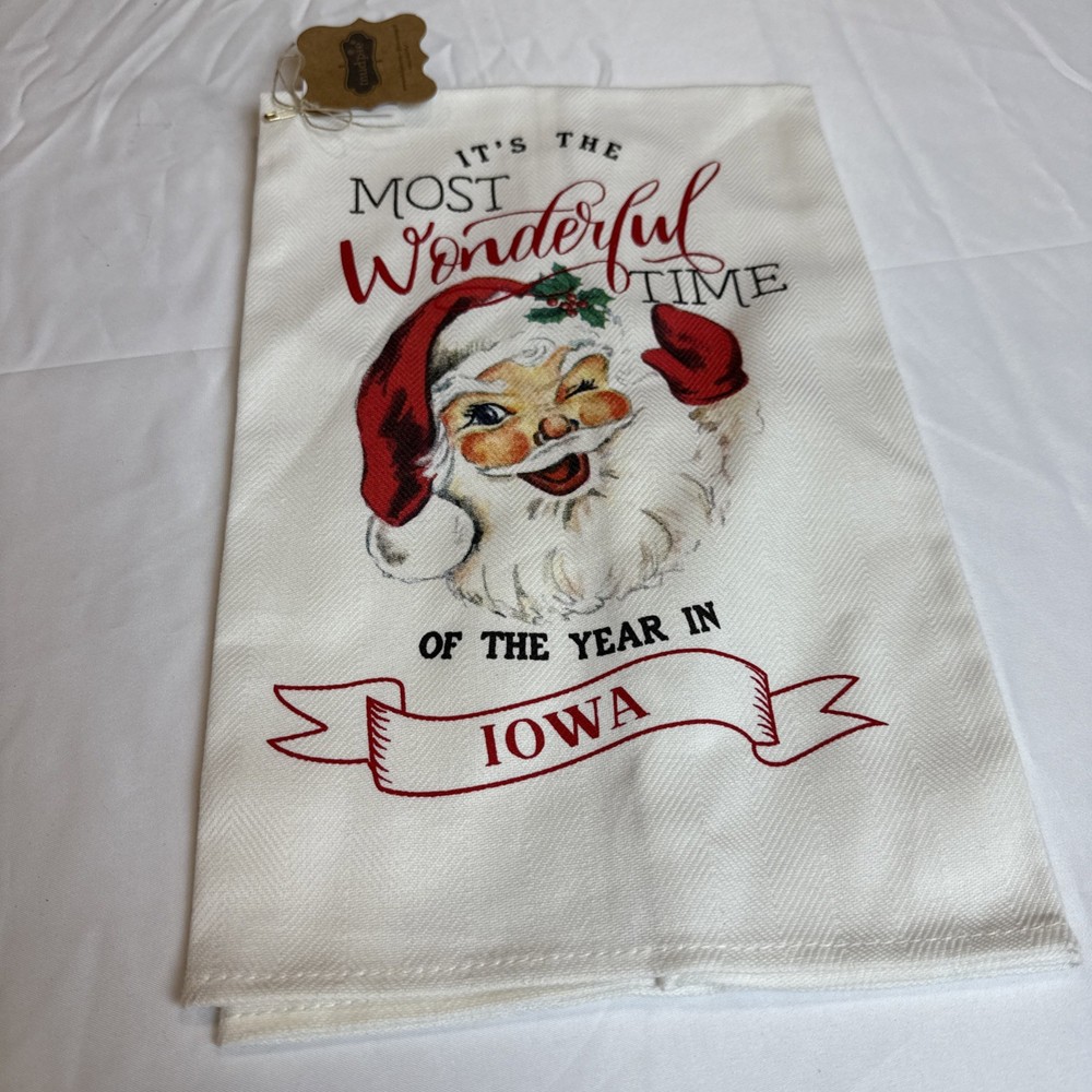 Christmas Kitchen Towel Vintage by State From Mud Pie 28