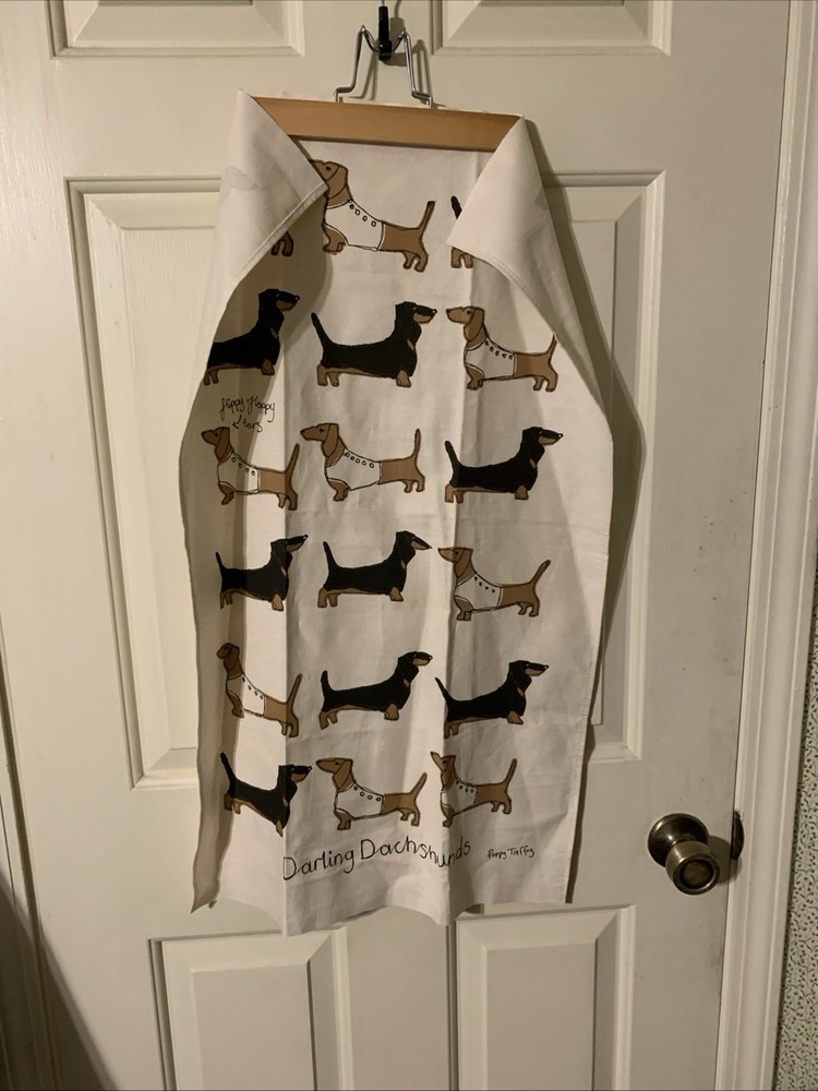Anthropologie Darling Dachshund Tea Dish Towel