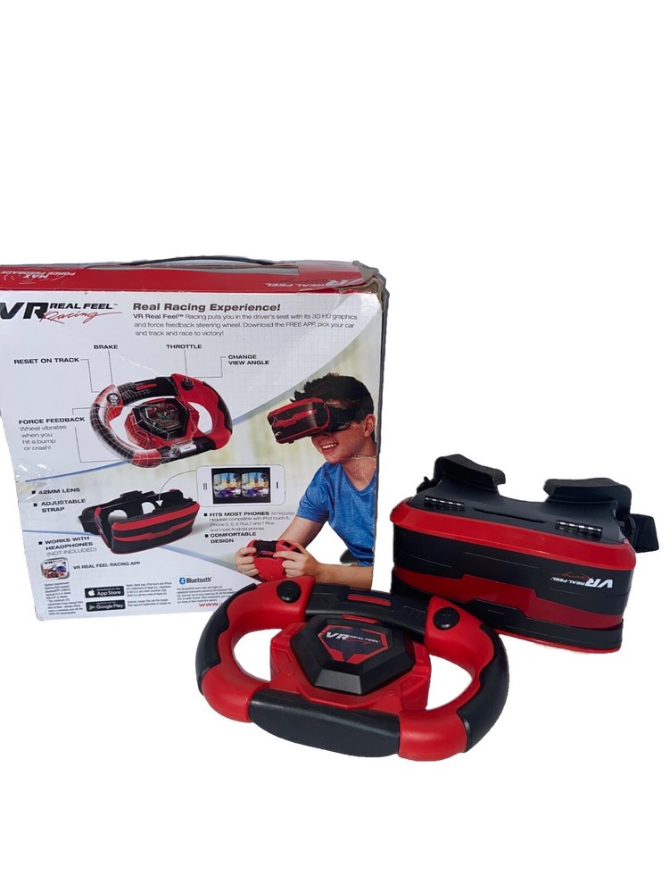 VR Real Feel Racing Virtual Reality Car Racing Gaming System Wheel & Goggles