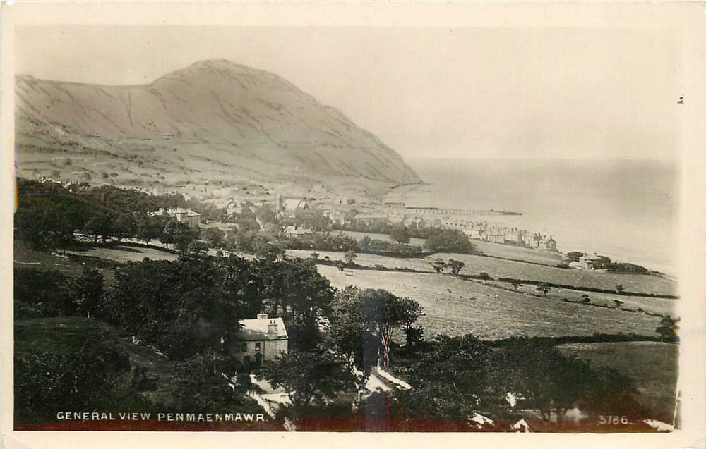 C-1910 UK Wales General View Penmaenmawr Postcard RPPC 24-10602