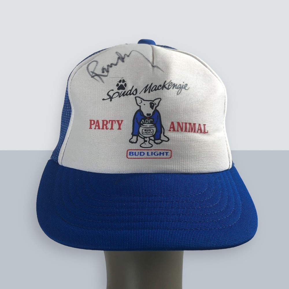 Spuds Mackenzie Hat Mens One Size Blue/White Bud Light Mesh Back Trucker Cap