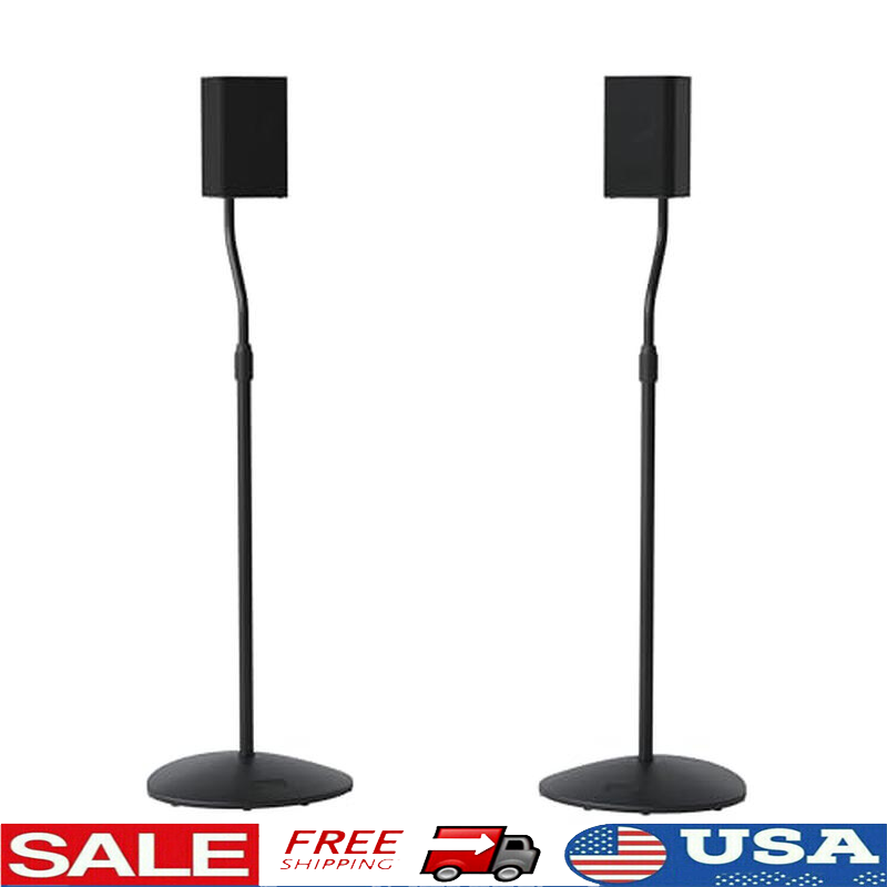 Adjustable Speaker Stands Pair Tool-Free Assembly Satellite Bookshelf Speakers
