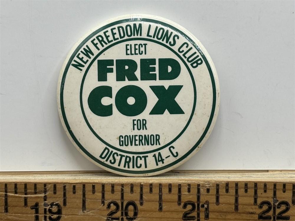 1980s New Freedom Lions York PA Election Pin Governor Vintage