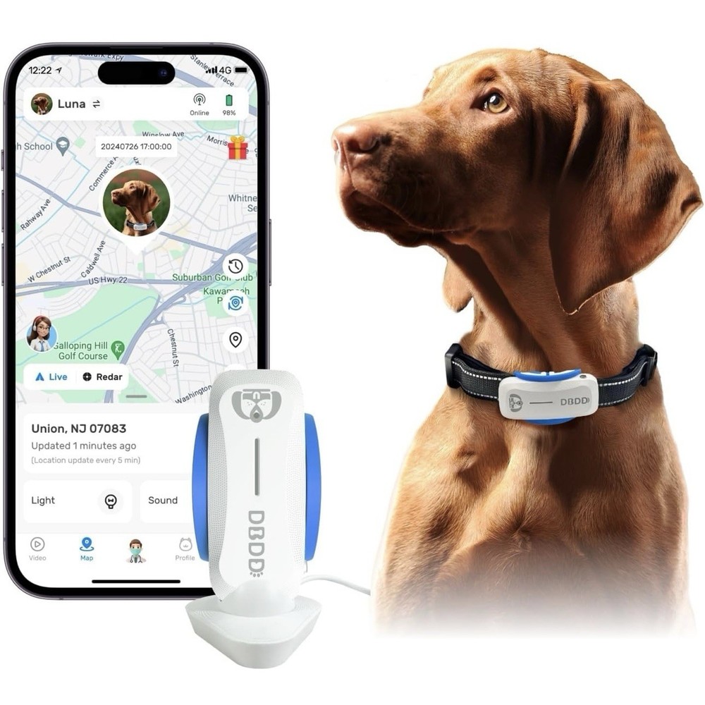 DBDD Smart GPS Dog Tracker with Real-Time Location & Activity Monitoring