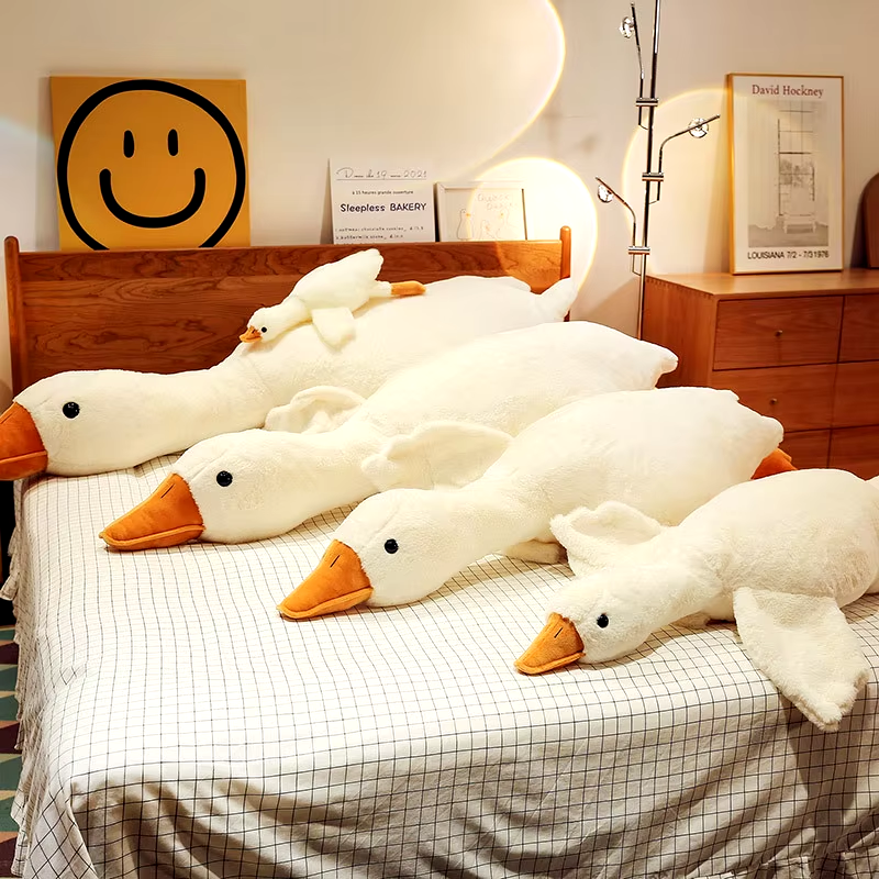 Giant Fluffy White Goose Stuffed Animal Cute Duck Plush Toy Gift Kid Adult ﻿
