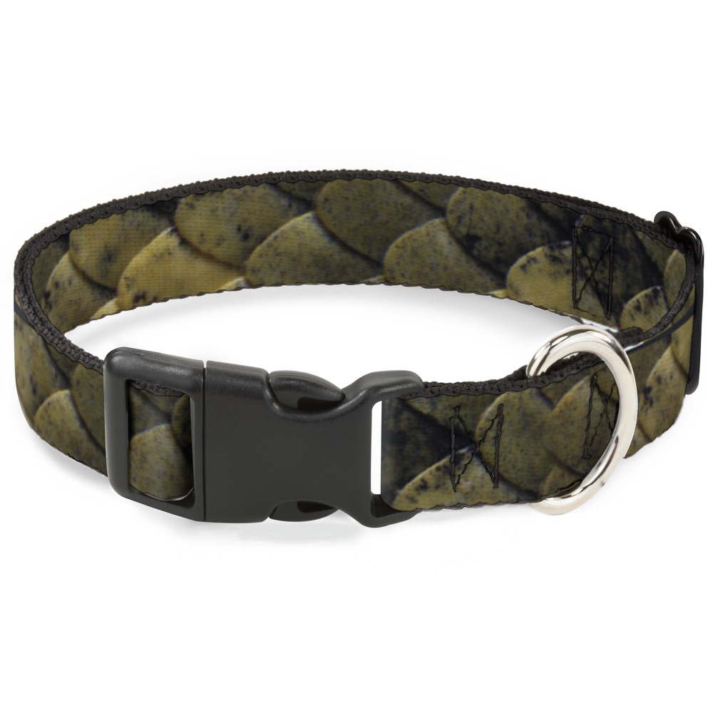Plastic Clip Collar Snake Skin CLOSE-UP WIDE-Small 13-17