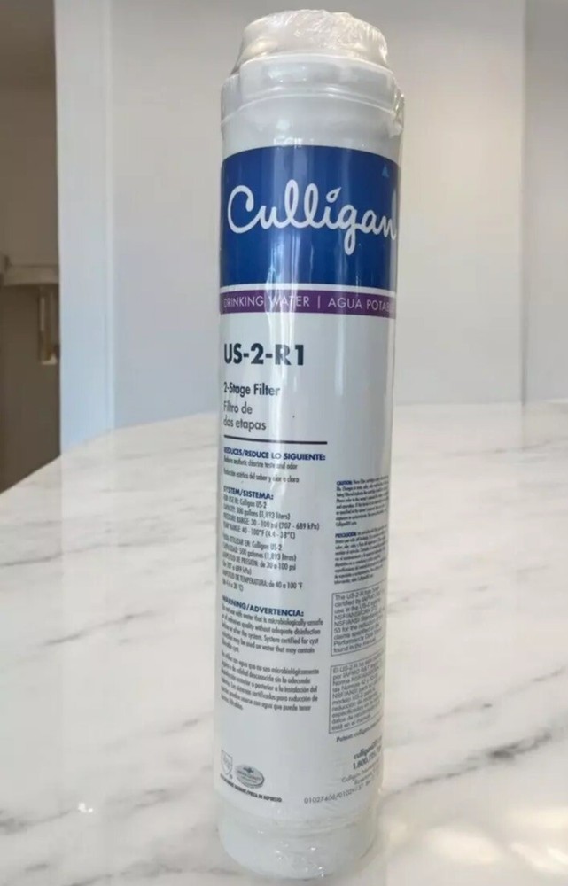 Genuine Culligan 2 Stage Under Sink Replacement Water Filter Cartridges US-2-R