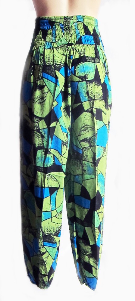 Boho Green Harem Aladdin Pants One Size Hippie Festival Alibaba Trousers-image