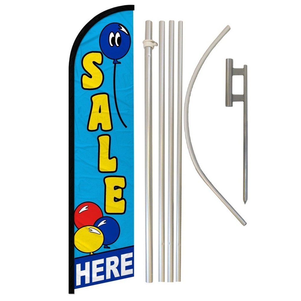 Full Curve Windless Swooper Flag Pole Kit with BL Flag on Sale Now
