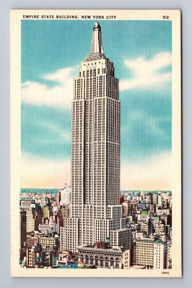 New York City NY, Empire State Building, Vintage Postcard