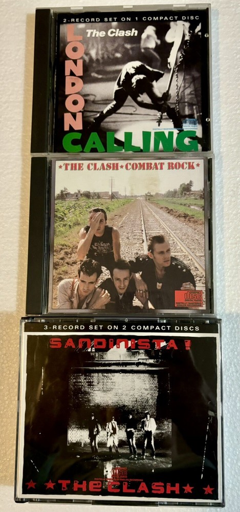 Lot Of 3 THE CLASH CDs London Calling, Combat Rock, Sandinista NICE!
