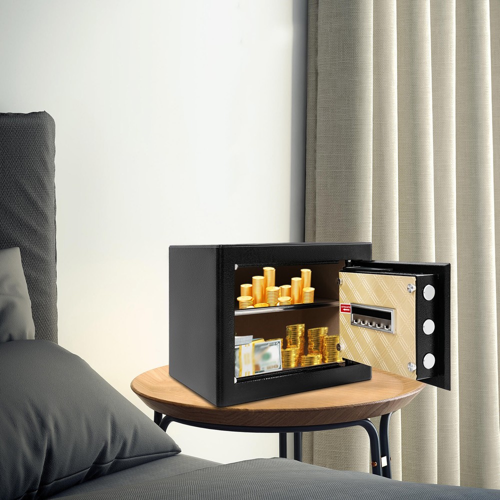 Black Color Security Safe Box, for Money Cash Valuables, Digital Home Safe