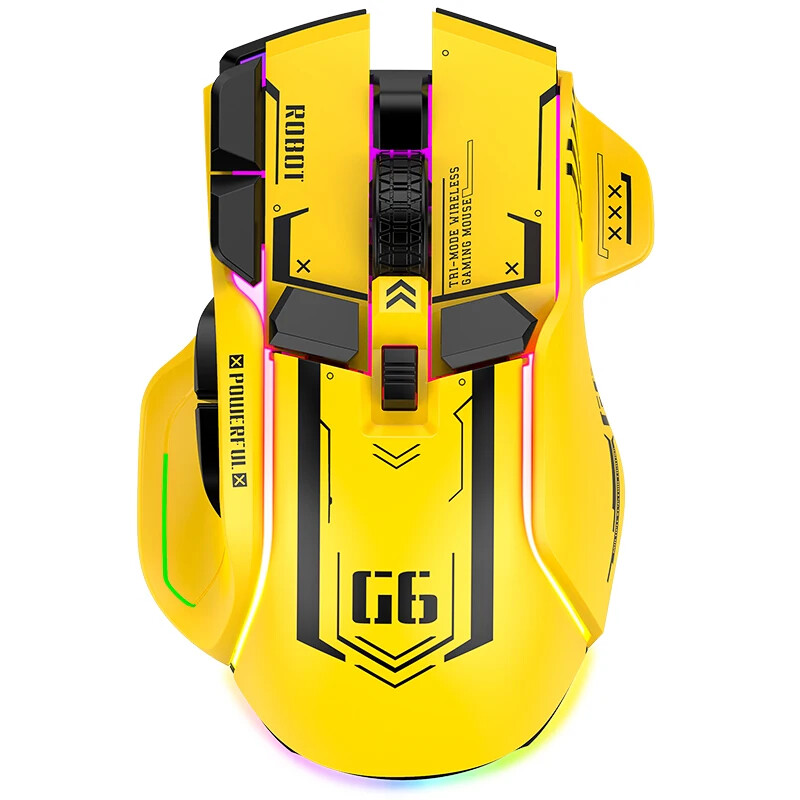 Tri-mode USB Bluetooth Wireless Gamimg Mouse 12 keys RGB Game Wired Meche Mice