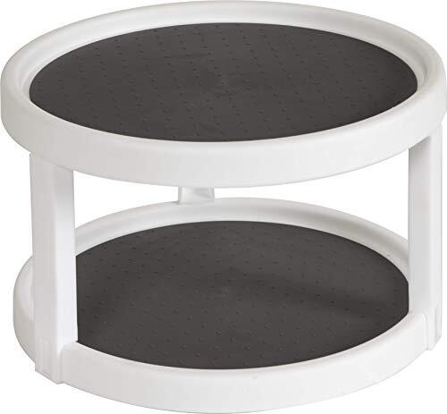 2-Tier 10 Inch Lazy Susan Turntable Spice Rack Organizer Non-Skid Cabinet-image