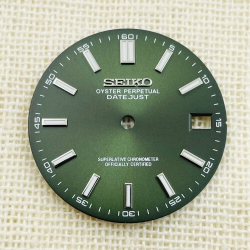 Green Brand-New 28.5mm Watch Dial for 7S26 NH35 SKX007 Movement 2 Positions-image