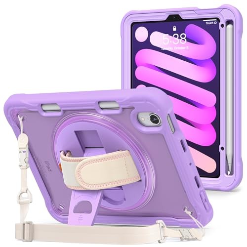 Case for iPad mini 7th (A17 Pro) 2024, Shockproof with 360° Kickstand