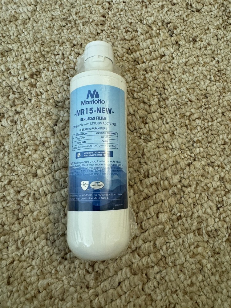 2 PackMarriotto MR15 refrigerator water filter replacement LG LT1000P ADQ747935