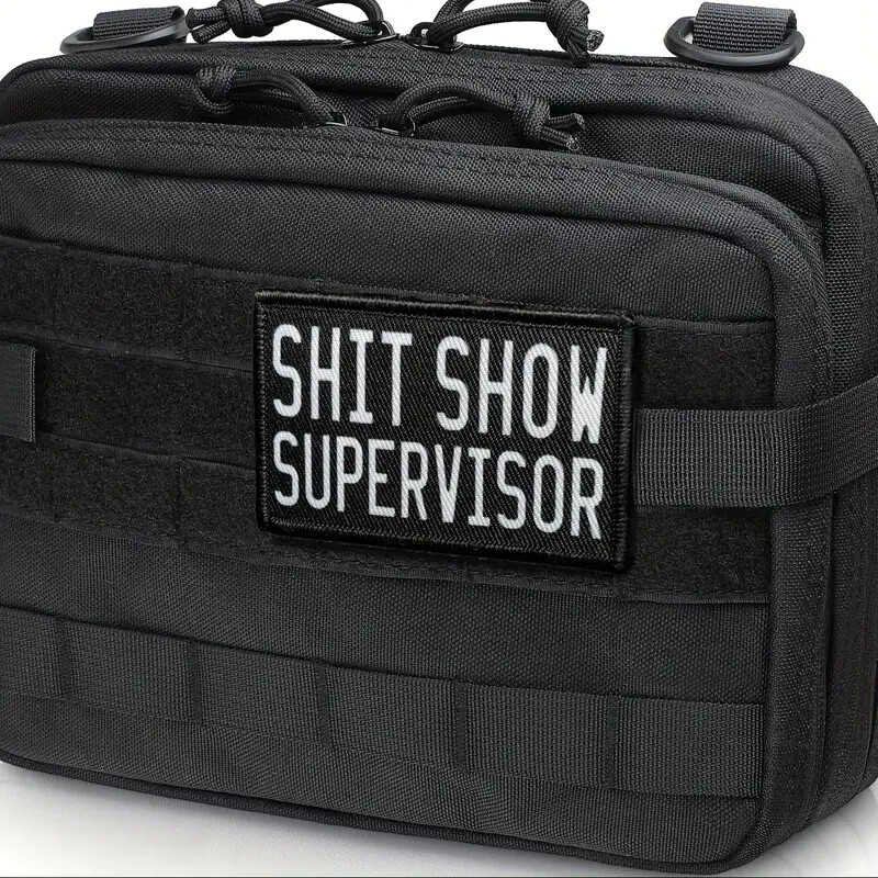 Sh*t Show Supervisor Funny Hook & Loop Patch for Tactical Backpack Bag Hats Etc.