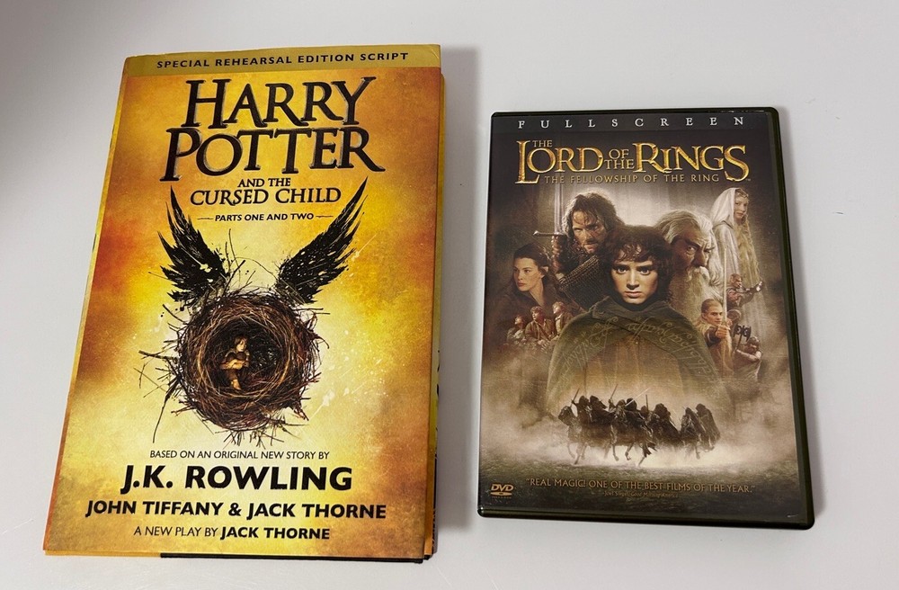 Harry Potter The Cursed Child Play Book and DVD Fellowship Of The Ring Bundle