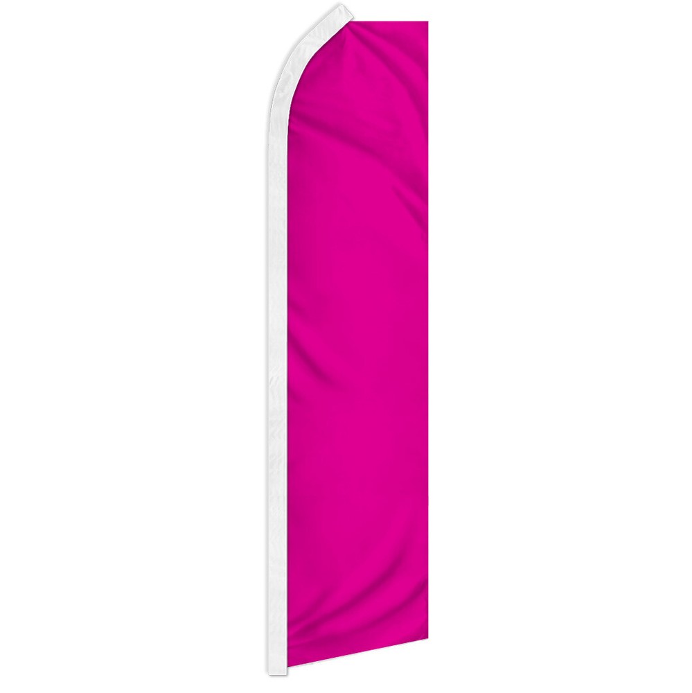 Hot Pink Solid Color Swooper Feather Flutter Flag - Vibrant Advertising Flag for Eye-Catching Outdoor Promotions