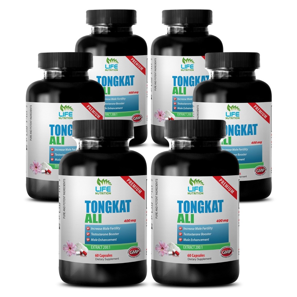 Natural Testosterone Booster - Tongkat Ali 200:1 Extract 400mg - Male Vitality Enhancer-image
