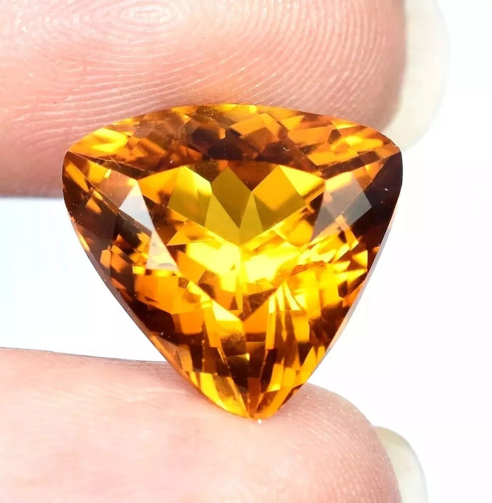 AAA Natural 10 Ct Flawless Ceylon Yellow Sapphire Trillion Cut Loose Gemstone