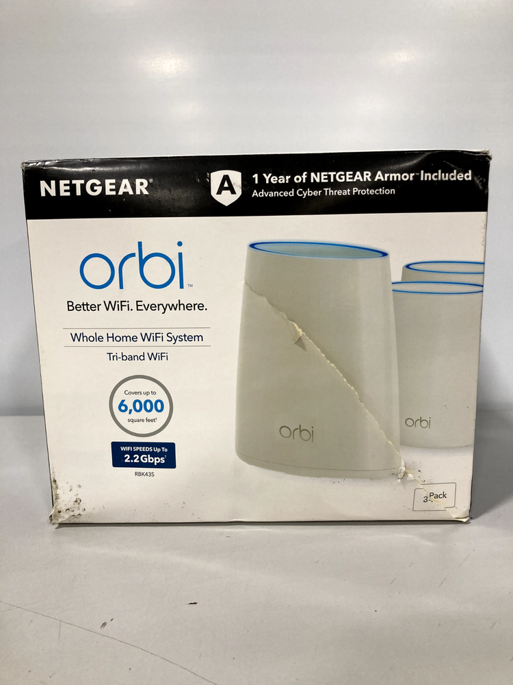 NETGEAR RBK43S Orbi AC2200 Tri-Band Whole Home WiFi System