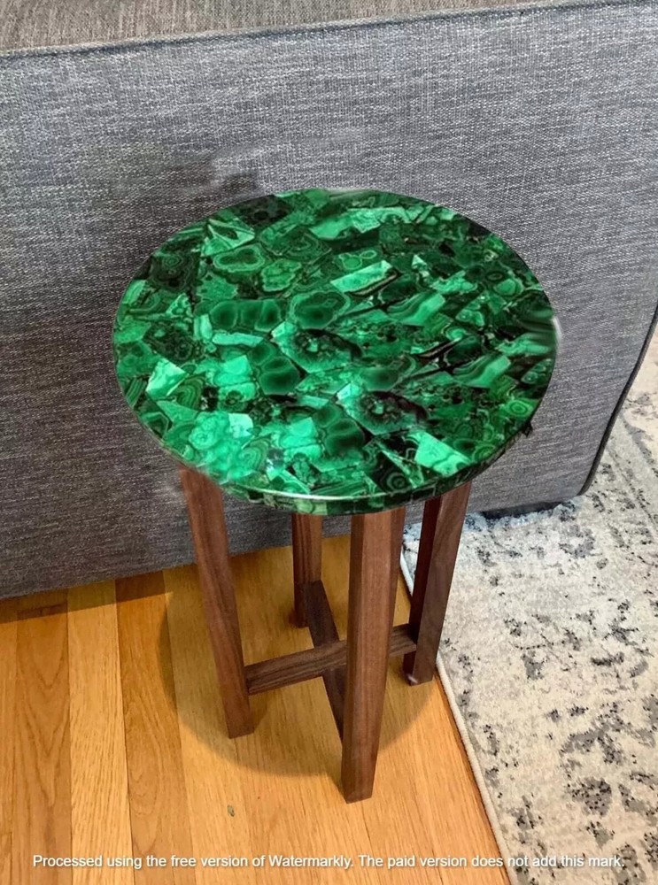 Elegant Green Gemstone Furniture with Natural Coffee Table Top for Stylish Home Decor-image