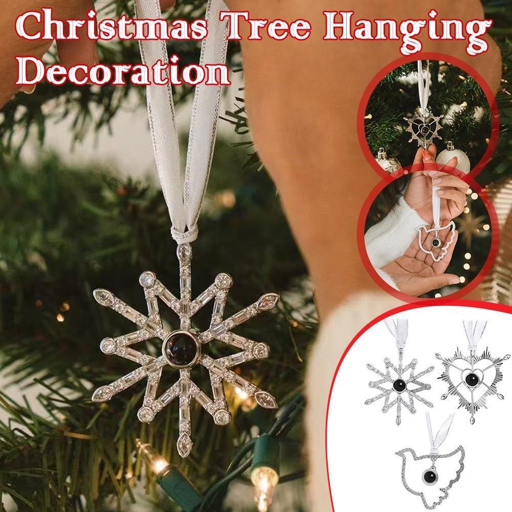 Custom Photo Ornament, Christmas Tree Personalized Picture Projection Decoration