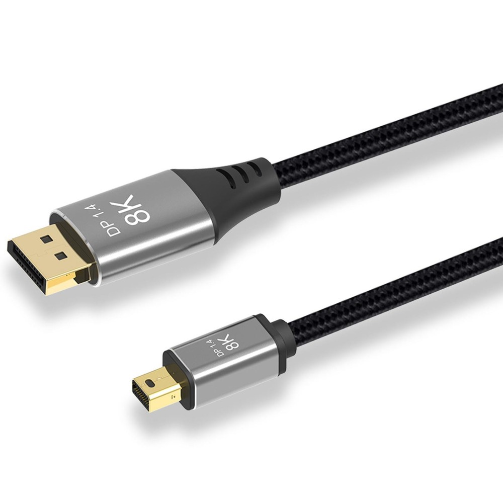 1m Mini DisplayPort to DP Adapter Cable 8K 60Hz 4K 144Hz DisplayPort 1.4