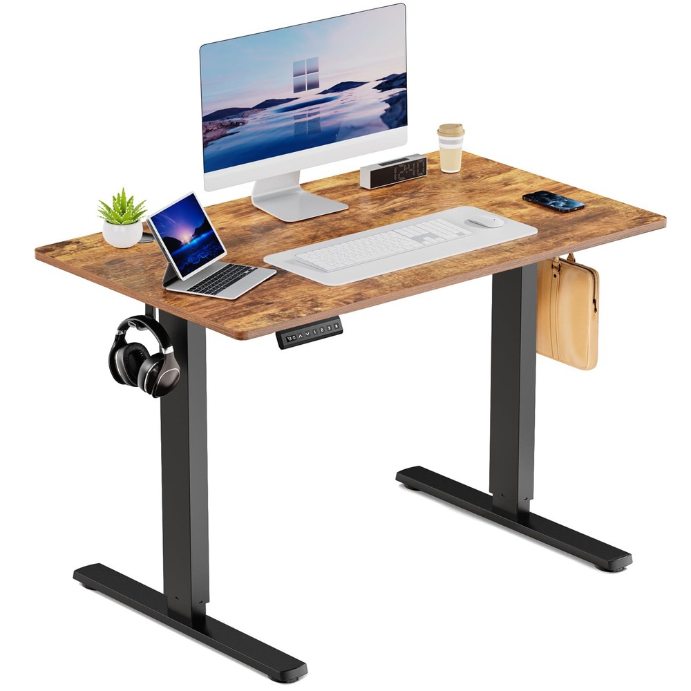 Electric Standing Desk, 40x24 Inch Ergonomic Height Adjustable Sit Stand Up D...