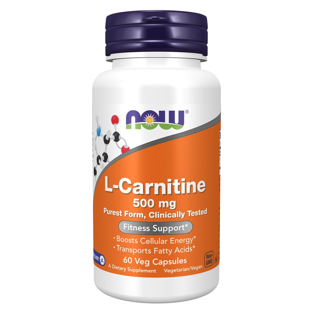 NOW FOODS L-Carnitine 500 mg 60 Veg Capsules