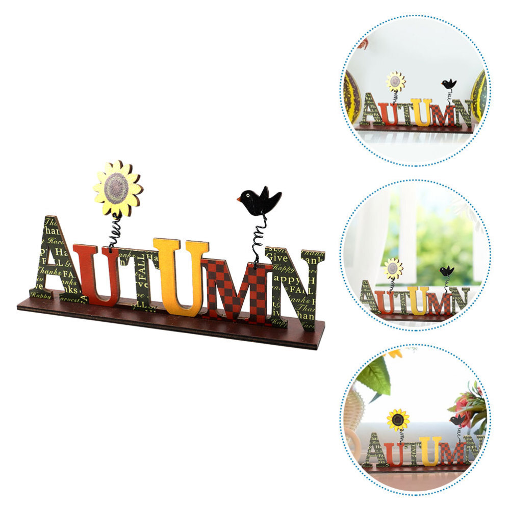 Pumpkin Fall Decor Thanksgiving Letter Ornaments Decorations