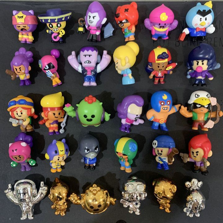 LINE FRIENDS X Brawl Stars Crow Leon Paper Car Figurine Ornaments Toy Collection