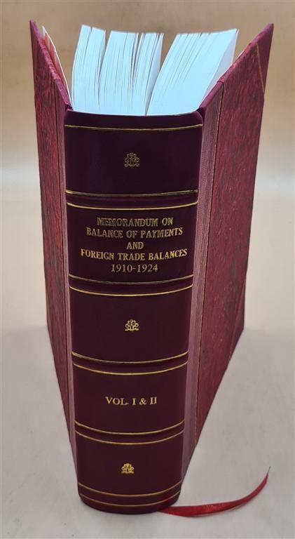 Vintage 191 Balance of Payments & Foreign Trade Memorandum Leather Bound Edition-image