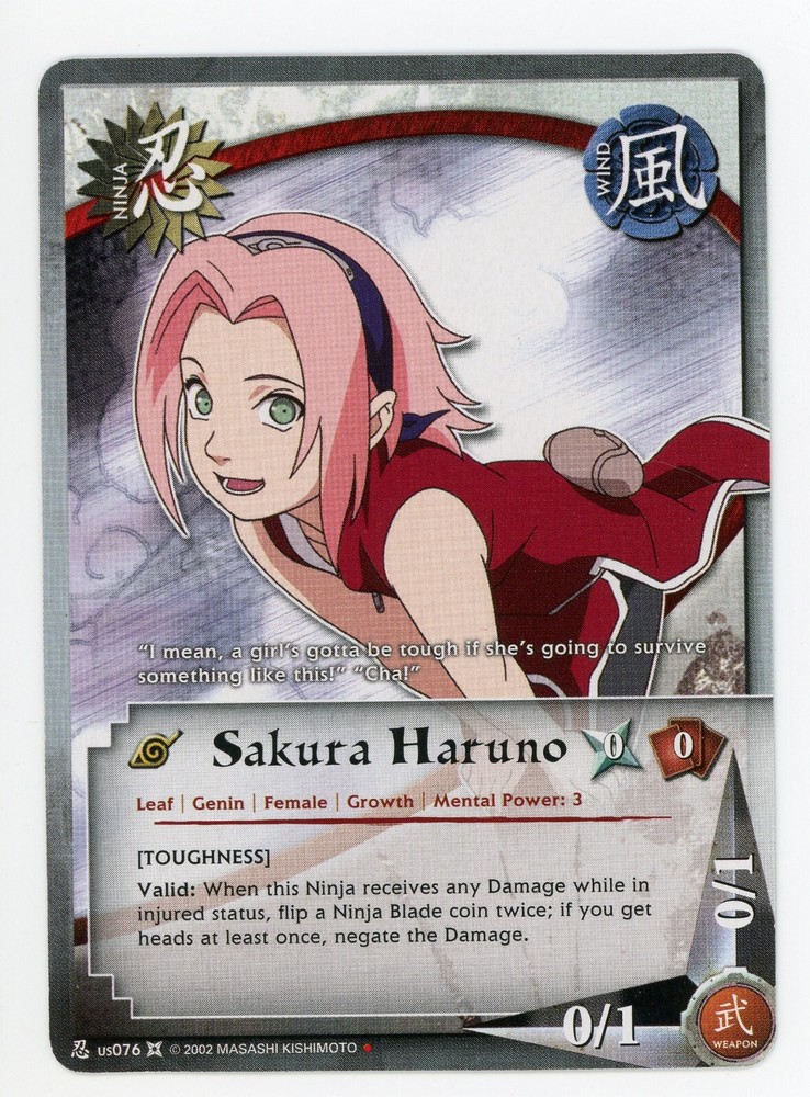 Sakura Haruno Toughness US076 Uncommon Starter Ninja Card Naruto Chosen