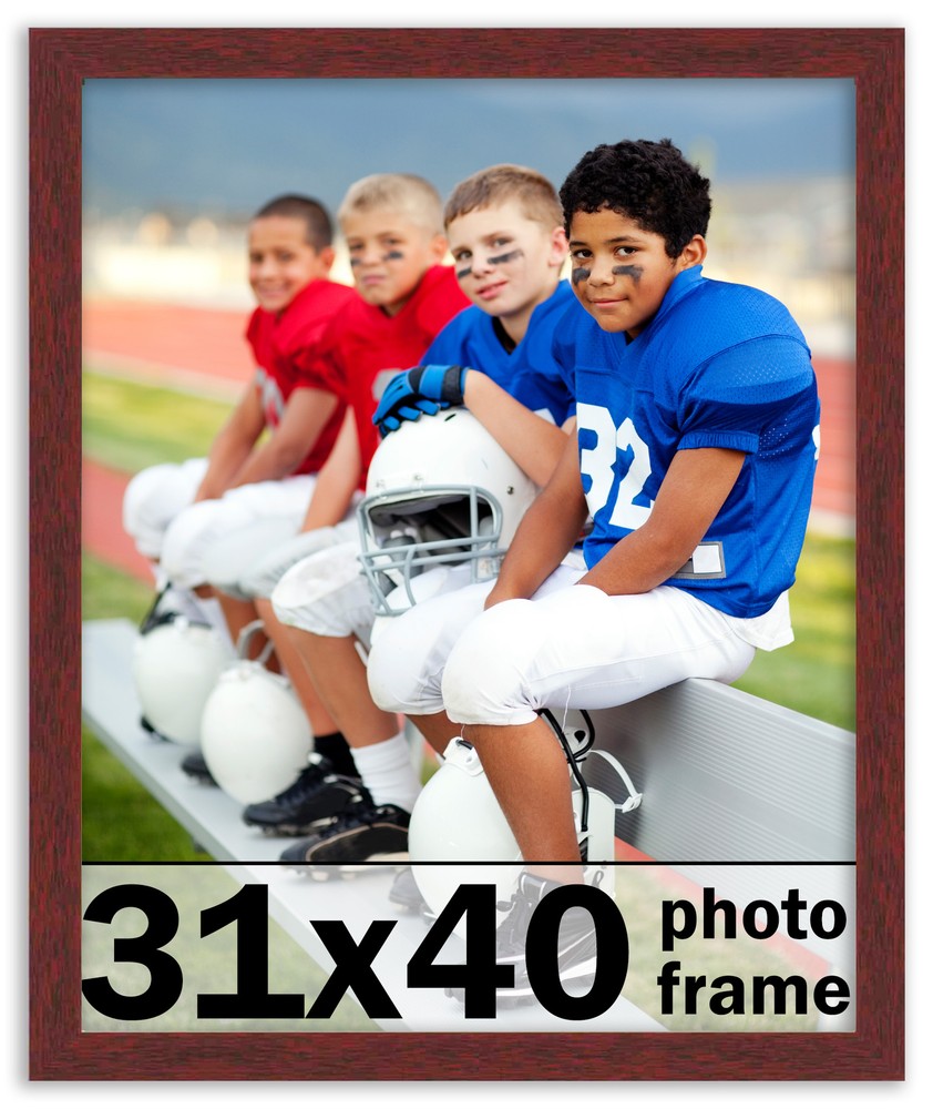 31x40 Frame Brown Picture Frame  Modern Photo Frame UV Acrylic, Acid Free Backer