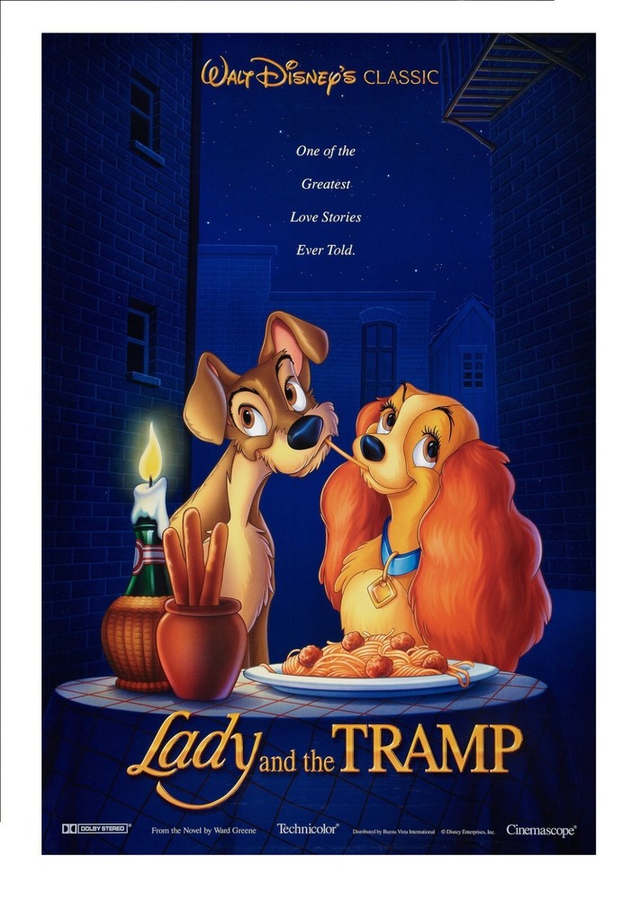 Original DISNEY 2 sided 1 Sheet LADY & THE TRAMP 27