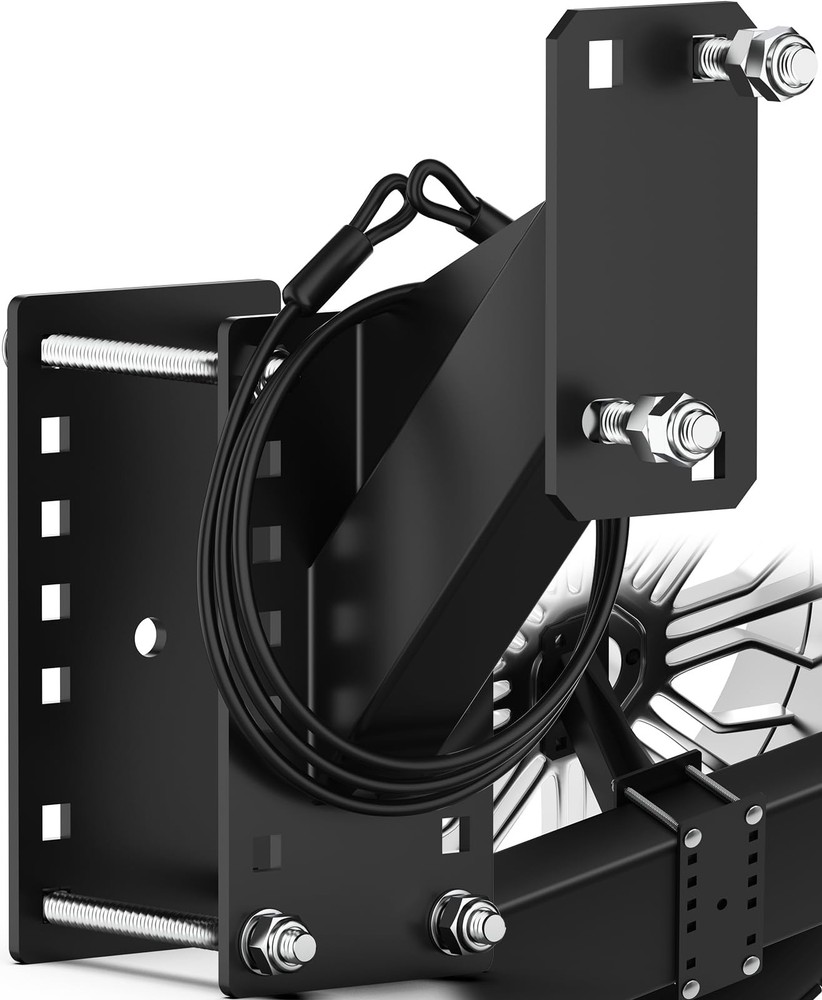 Universal Anti-Theft Trailer Spare Tire Mount with Rope Carrier