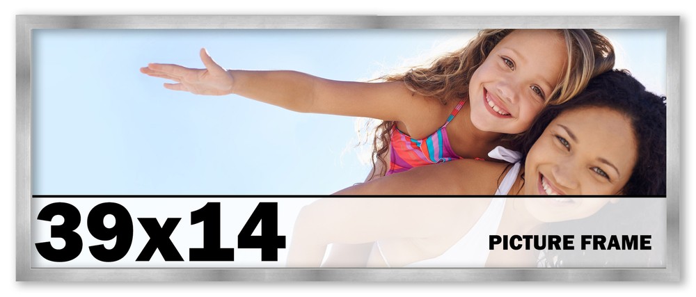 39x14 Frame Stainless Steel Silver Picture Frame Photo Frame UV Acrylic