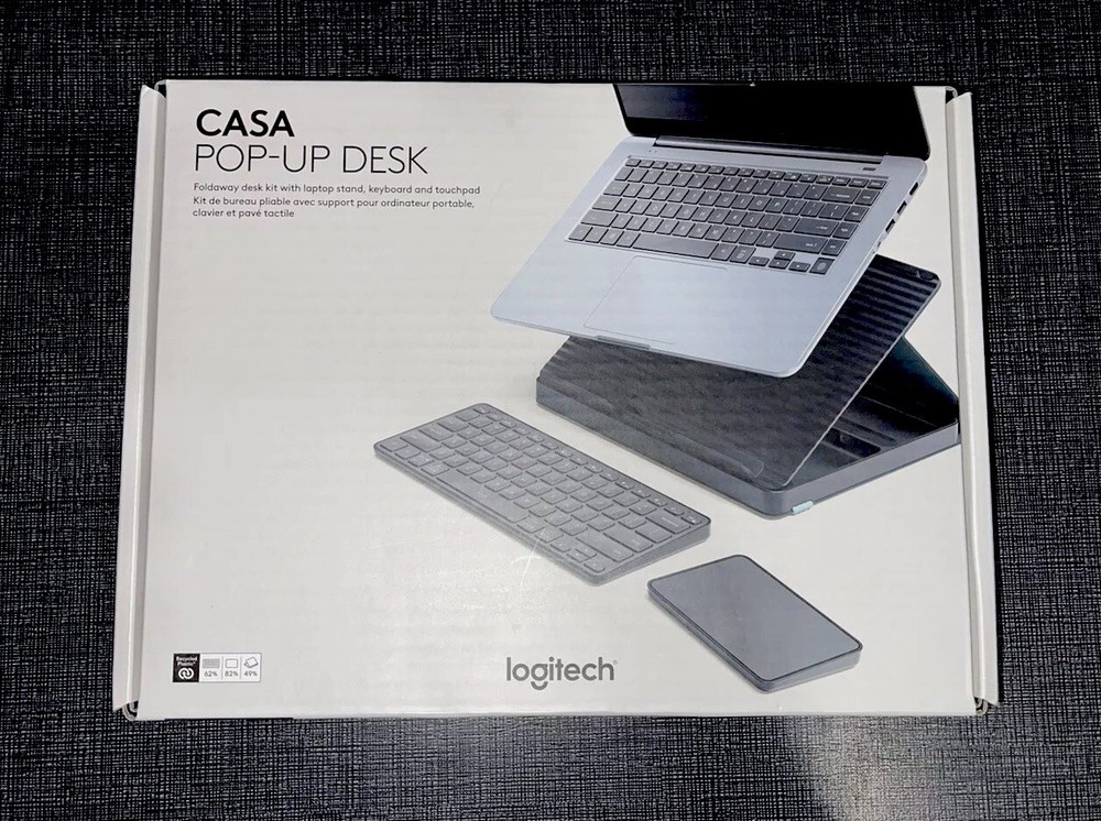 Logitech Casa Pop Up Desk Kit Compact Wireless Keyboard for Home Office-image