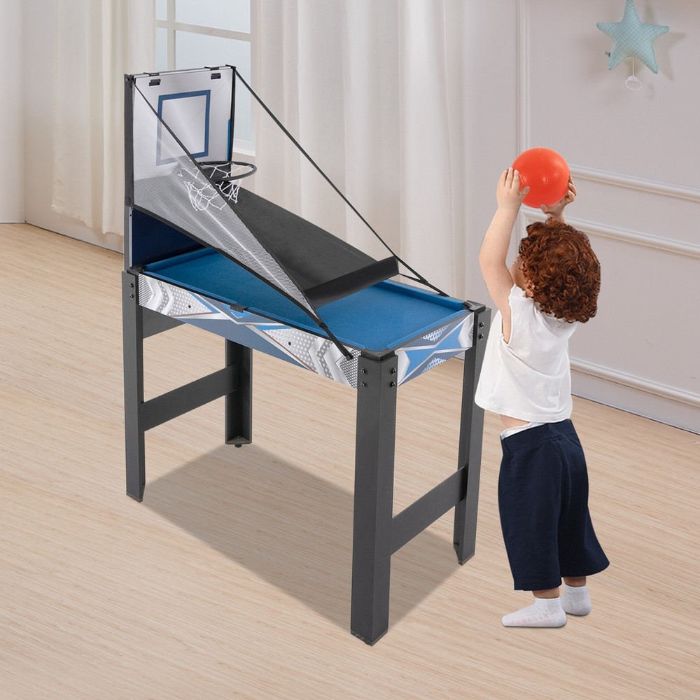 5-in-1 Multi Game Table Combo for Indoor Family Fun - Billiards, Hockey & More