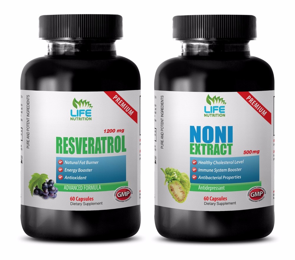 Organic Resveratrol & Noni Leaf Extract Anti-Aging Combo-image