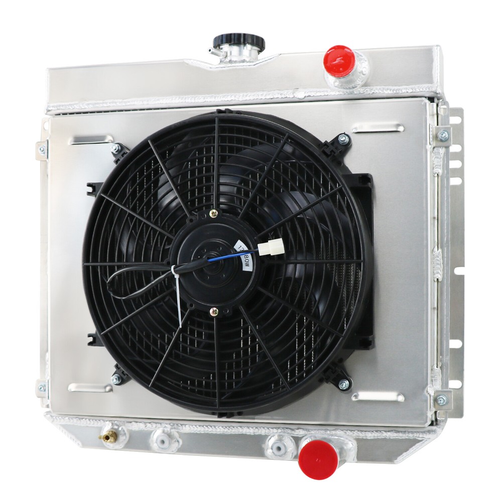 4 Row Radiator+Shroud Fan For 1963-1969 68 Ford Mustang Fairlane LTD,Mercury V8