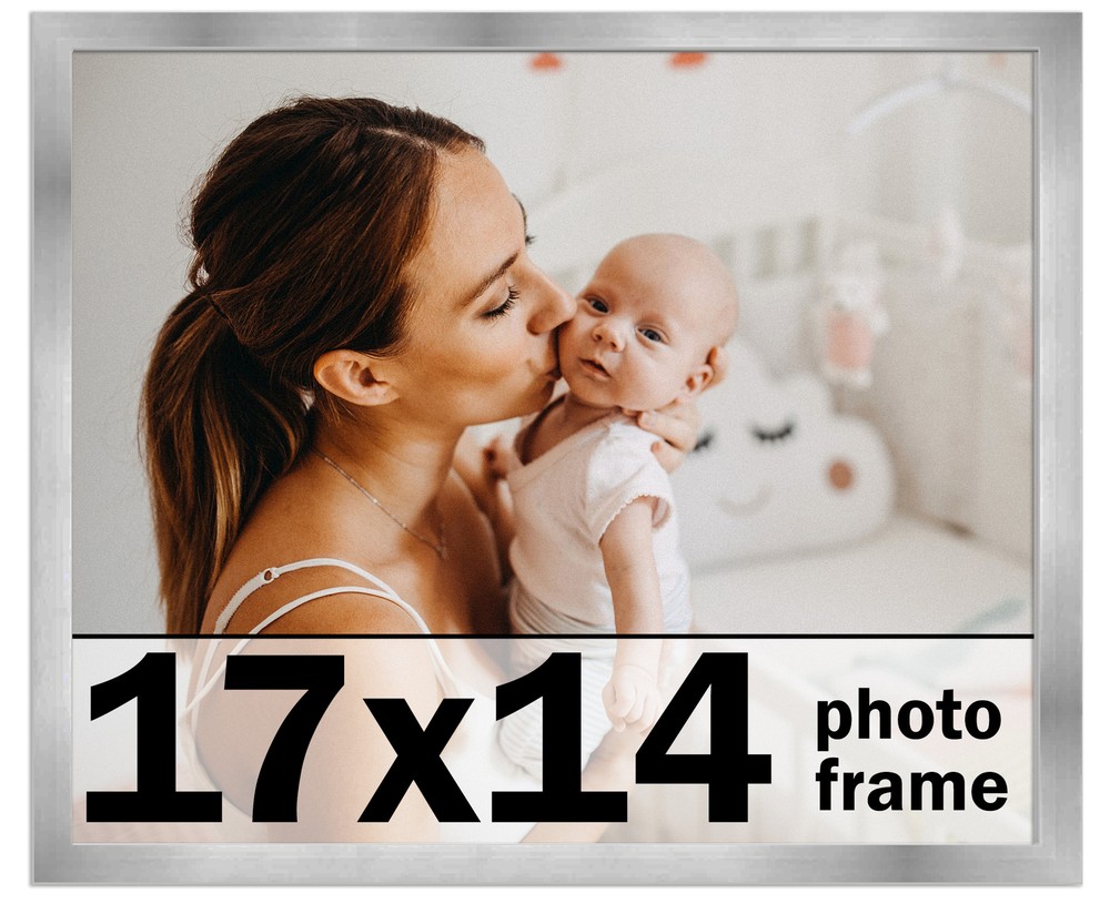 17x14 Frame Stainless Steel Silver Picture Frame Photo Frame UV Acrylic