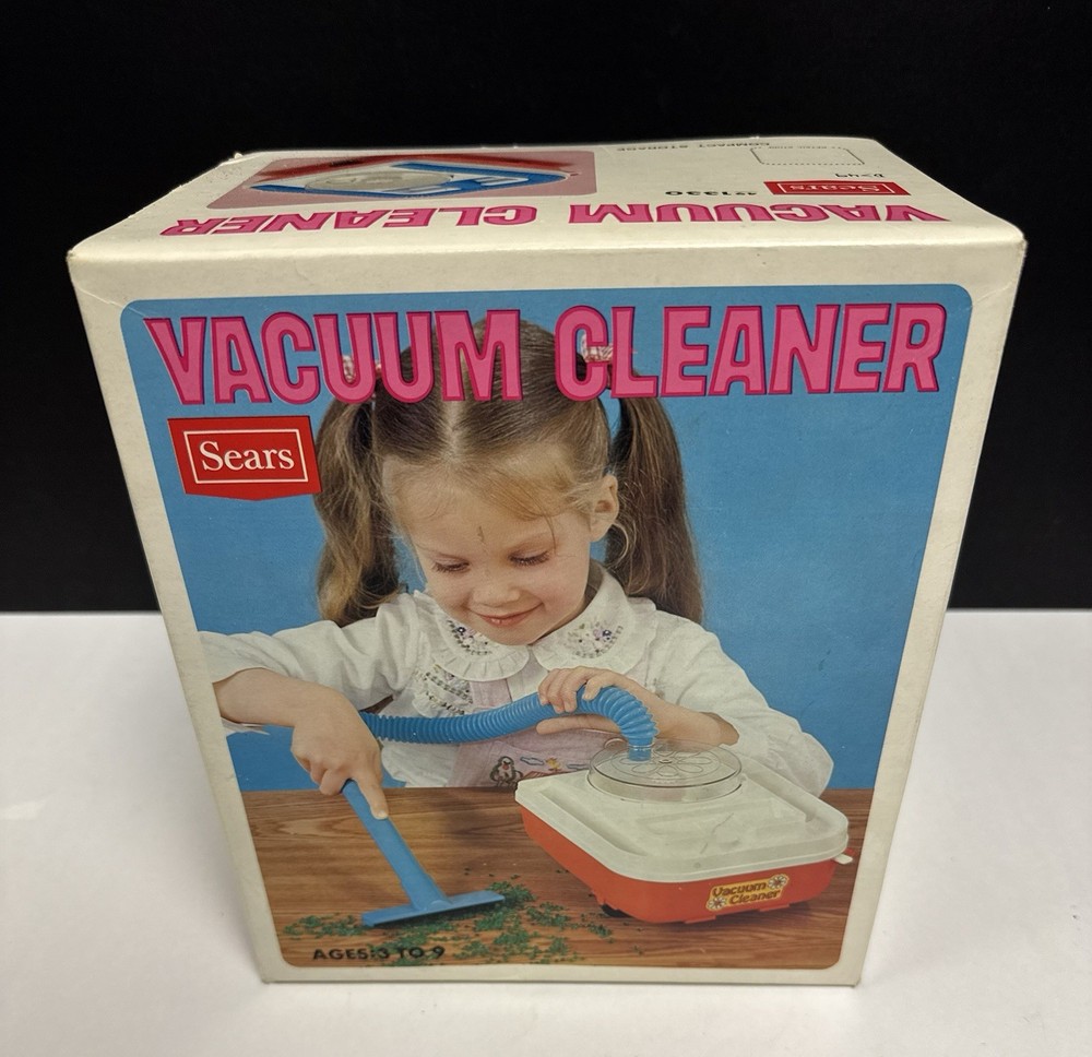 Sears Vintage Toy Children’s Vacuum Cleaner With Original Box And Parts