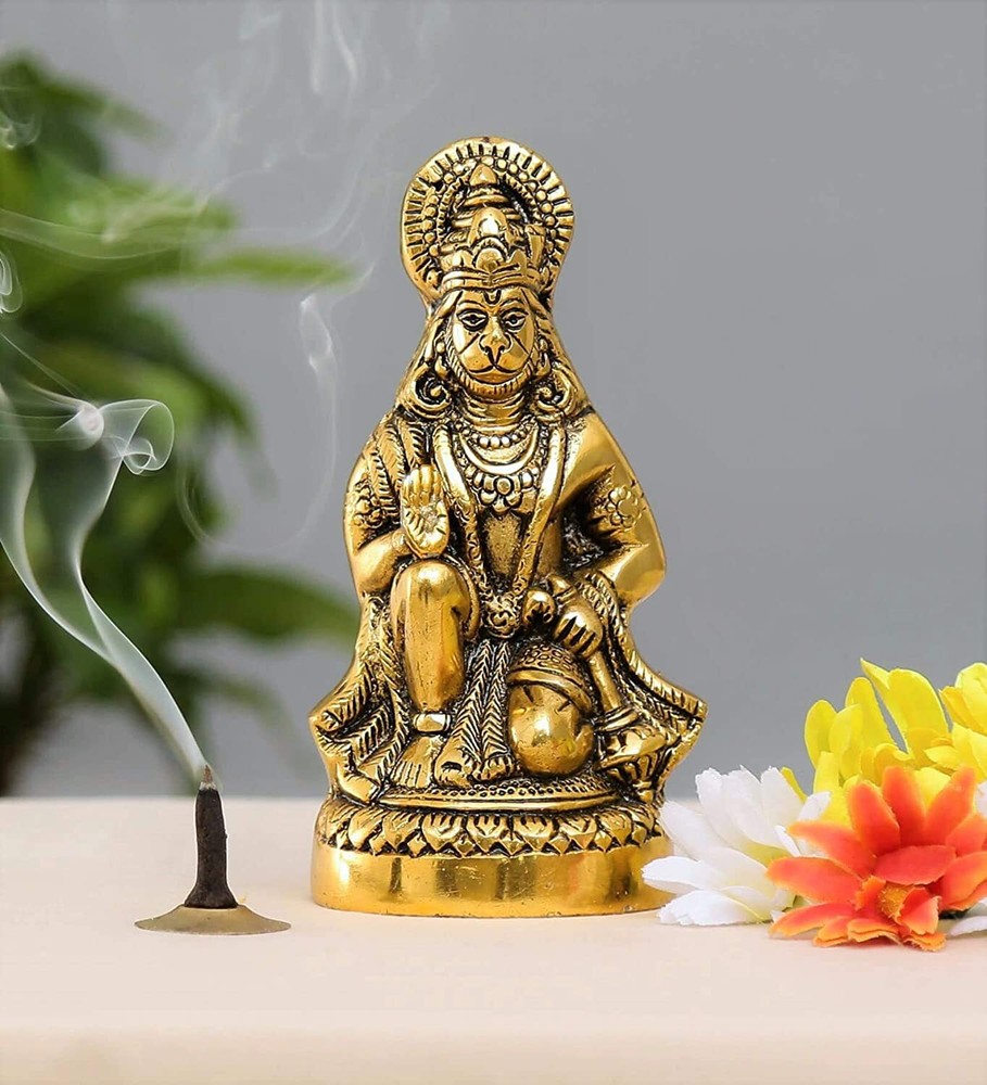 Hanuman Statue Bajrangbali Murti Idol Religious Showpiece Figurines Sculpture