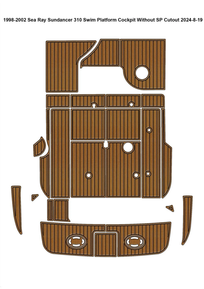 2000 Sea Ray 310 sundancer Cockpit Swim Platform Boat EVA Pads Teak Deck Floor