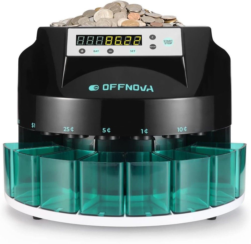 Electric Automatic Coin Sorter & Change Counter Machine, Coins up to 300 Coins p