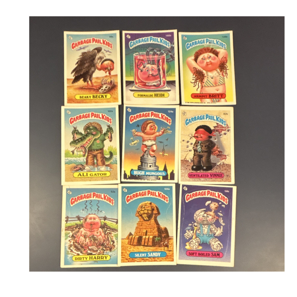 Garbage Pail Kids Topps Trading Cards Lot 9 Vintage 1985